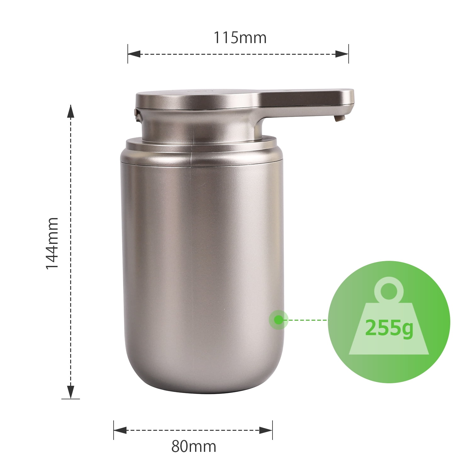 Automatic Foaming Soap Dispenser, Rechargeable Touchless Foam Hand Soap Pump for Bathroom Kitchen, Water-Resistant, Xmas Gift