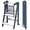 Blue & White, variant on Homlux Foldable Toddler Kitchen Tower, Wooden Step Stool with 3 Adjustable Heights, Toddler Standing Tower with Safety Net (Blue & White)