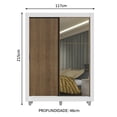 thumbnail image 3 of Ropero Closet Madesa Denver 2 Puertas Con 1 Espejo BM 03, 3 of 5