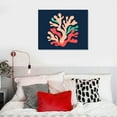 thumbnail image 4 of Nawypu  Coral Canvas Wall Art Prints Ocean Navy Blue Coastal Artwork Beach Home Decor Picture Framed Ready to Hang, 4 of 4