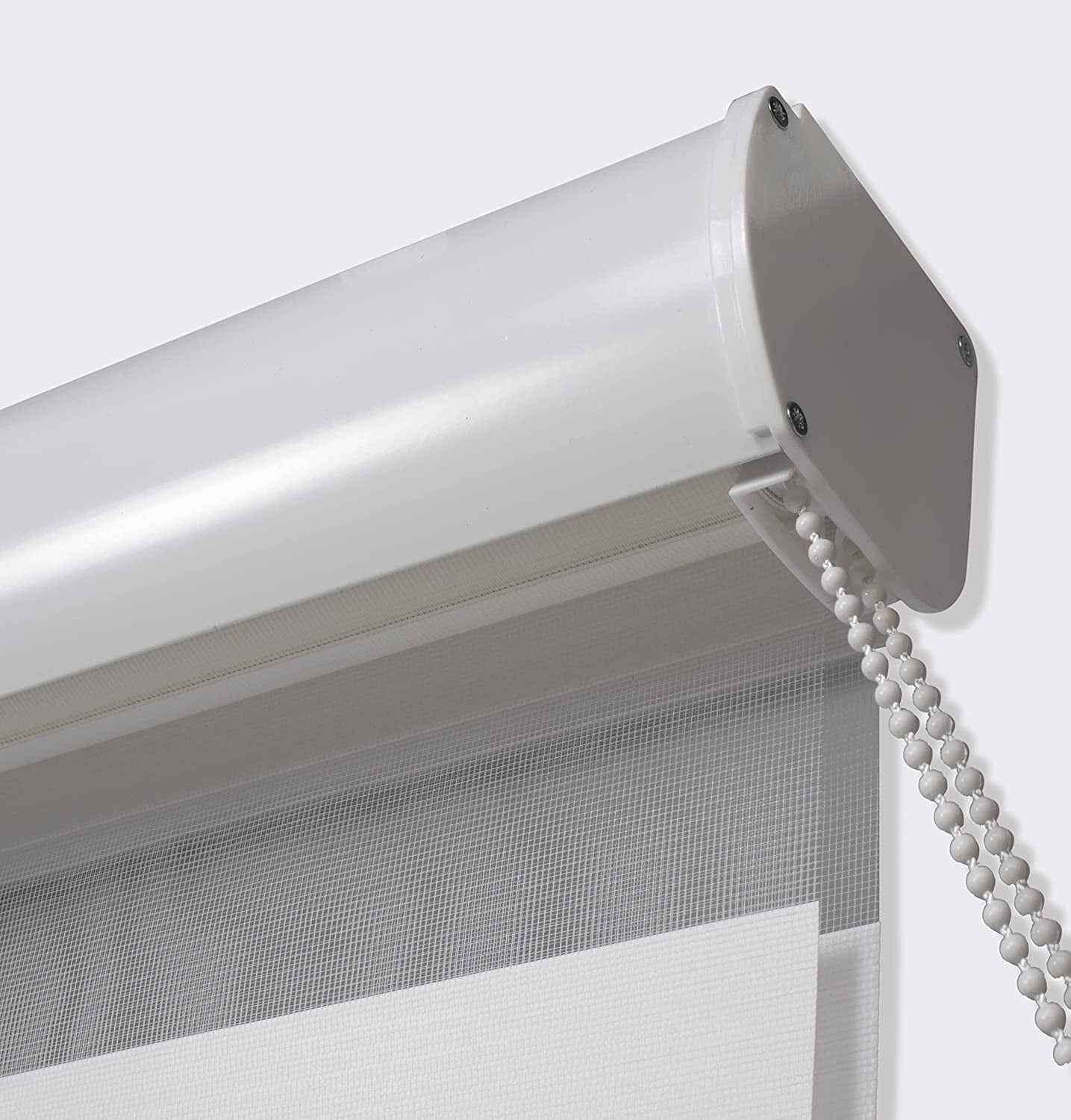 Elegant Comfort Polyester Light Filtering Zebra Blinds, White, 30” x 72”