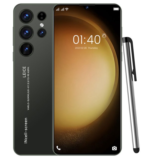 Teléfono Celular S23 Ultra Desbloqueado Teléfono Inteligente de 60 Pulgadas para 122GB 16GB ROM Batería de 6800mAh Cámara Trasera Doble de 13MP Anggrek Otros