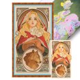thumbnail image 1 of (2) Hilo Algodón Ecológico Bordado 11CT 3 Hebras Impresión 40*70cm Kit Serie Personajes Punto Cruz Con Tarjeta Caperucita Roja, 1 of 9