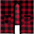 thumbnail image 2 of Safdie & Co. Jeté Tranquilité Rouge Noir Plaid, 2 of 2