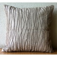 thumbnail image 2 of Pillow Case Zip, Beige Pillow Shams, Jute Cord Pillow Sham, 24x24 inch (60x60 cm) Pillow Shams, Square Silk Pillow Sham, Contemporary Pillow Shams, Striped Pattern - Jute Cords, 2 of 4