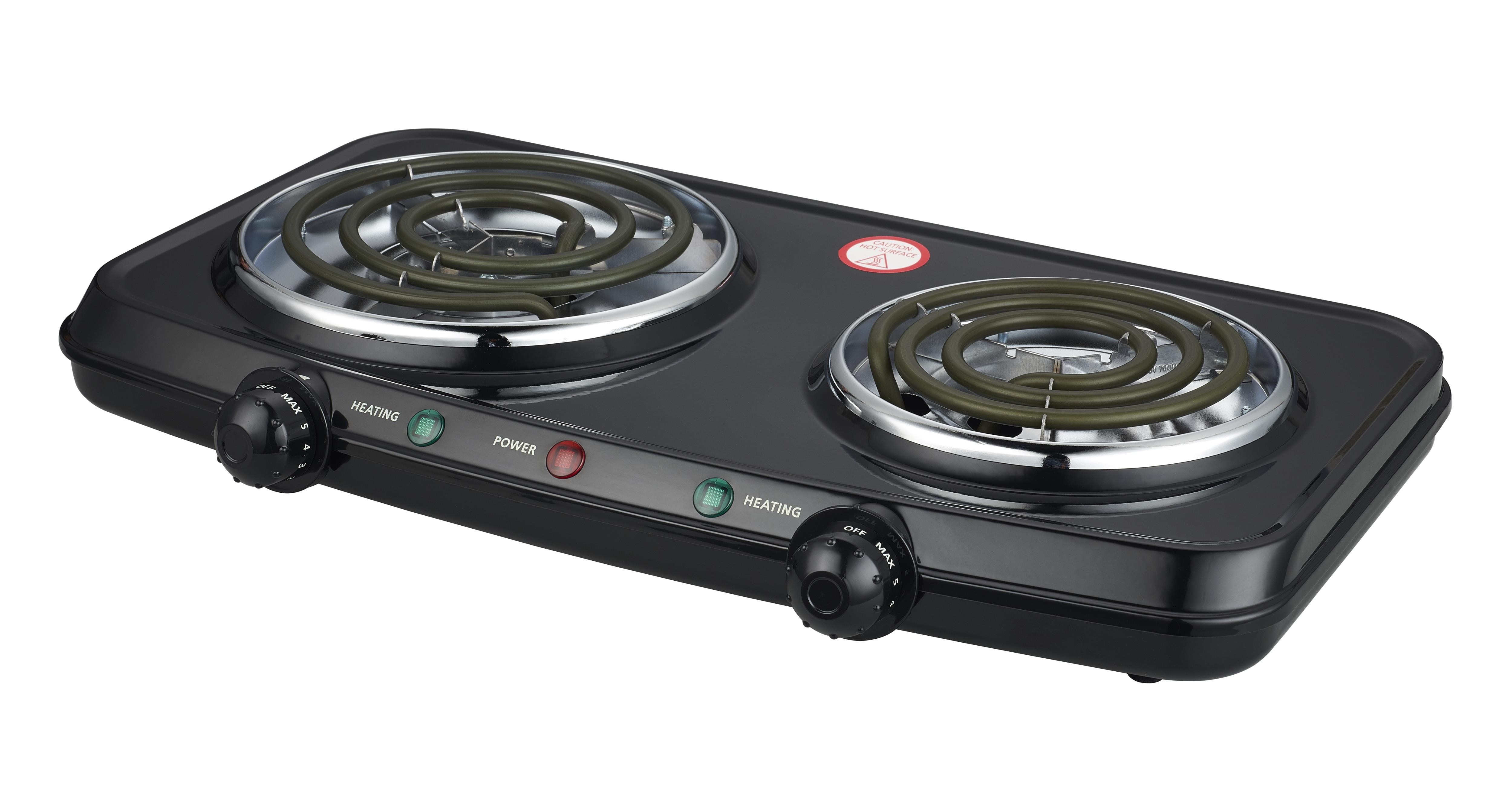 Mainstays Double Burner,120V~ 1800W, Portable,Easy to Cook,Elegant Classicdesign
