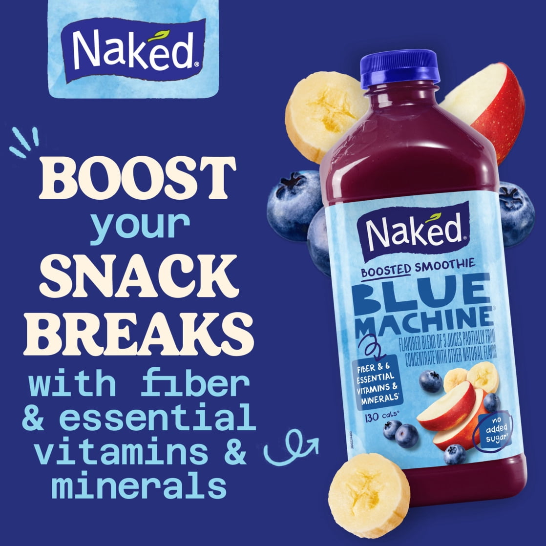 Naked Boosted Smoothie Blue Machine, 46 fl oz Bottle