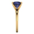 thumbnail image 3 of 2.5 ct Round Cut Simulated Blue Sapphire Solitaire Engagement Ring for Women in 18K Yellow Gold, 3 of 5