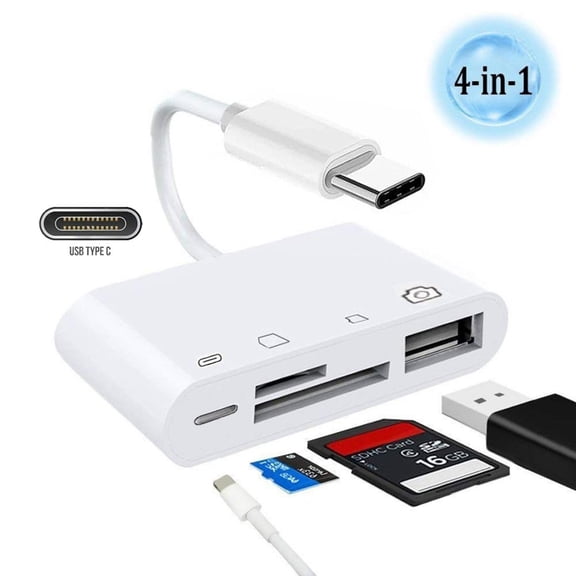 Chenyang USB 2.0 Type C USB-C to TF Micro SD SDXC USB Female Card Reader PD 27W Adapter for Laptop Tablet Phone