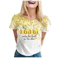 thumbnail image 5 of XFHLMJFF Women's Oversized T-Shirts Summer Tops Casual Loose Basic Printing Round Neck Short Sleeve Tunic Blouse 2024 Trendy, 5 of 5