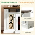 thumbnail image 3 of PLAUIN 70" Farmhouse Fireplace TV Stand with 33" Electric Fireplace, White & Barnwood, 3 of 6