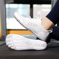 thumbnail image 4 of ChiVerve Hiking Barefoot Shoes for Women Men Breathable & Non-Slip Athletic Footwear Wide Toe Water Shoes, Designed for Walking & Running & Swimming | White, 3 Men, 4 of 9