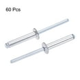 thumbnail image 4 of Unique Bargains 5mm Diameter 25mm Grip Length Silver Tone Aluminum Blind Rivets 60 Pack, 4 of 4