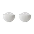 thumbnail image 4 of Transemion Stylish And Durable Plastic Flowerpot With Drainage ABS Wall Plastic Pot Flower Pot Widely Used Double-layer Structure White 2Set, 4 of 6