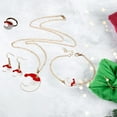 thumbnail image 5 of Censtreet Christmas Jewelry Set Christmas Snowman Snowflake Sock Christmas Tree Bell Gifts Pendant Necklace Drop Dangle Earrings Barcelet Ring Set for Womens, 5 of 5