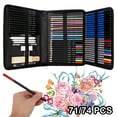 thumbnail image 2 of DEBGFS 71PCS/set Professional Drawing Kit Sketch Pencils Set Art Sketching Painting Supplies with Carrying Bag,coolblack,71pcs, 2 of 13