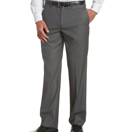 Perry Ellis NEW Gray Mens Size 33x30 Modern-Fit Flat Front Dress Pants
