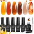 thumbnail image 1 of Set de esmaltes de uñas Beetles Fall Gel Amber Chic Jelly, 6 colores, 1 of 7