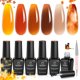 thumbnail image 1 of Set de esmaltes de uñas Beetles Fall Gel Amber Chic Jelly, 6 colores, 1 of 7