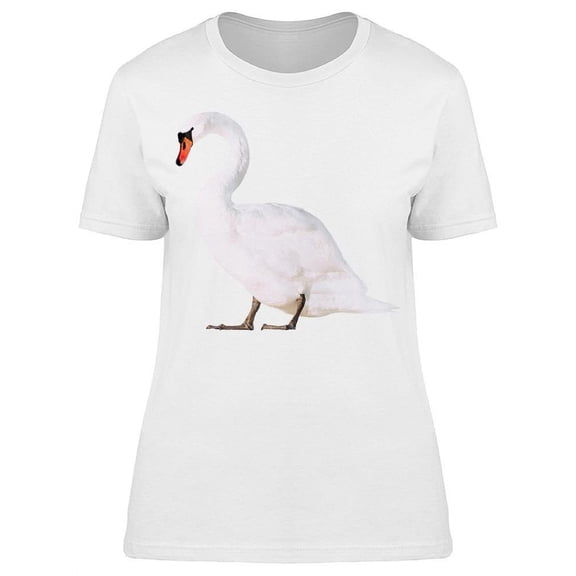 A White Swan In Profile Pose T-Shirt Women -Image by Shutterstock, Female x-Large