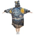thumbnail image 2 of FORMRS Wearable Blanket Hoodie with Sleeves for Kids Cozy Flannel Sweatshirt, Swirling Starry Sky, 2 of 7