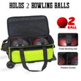 thumbnail image 6 of WOLT Lemongreen Double Roller Bowling Bag for 2 Balls - Retractable Handle 40", 6 of 7