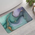 thumbnail image 2 of Green Purple Gold Marble Pattern Bathroom Rugs Mat,Non Slip Microfiber Bathroom Rug,Rubber Backing,Soft Bathroom Mats for Bathroom Floor,Tub and Shower,17x27in(43x68cm), 2 of 5