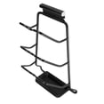 thumbnail image 3 of Black Wall Mounted Pot Lid Organizer, 3-Tier Kitchen Storage Rack with Drip Tray, Aluminum Cutting, 3 of 7