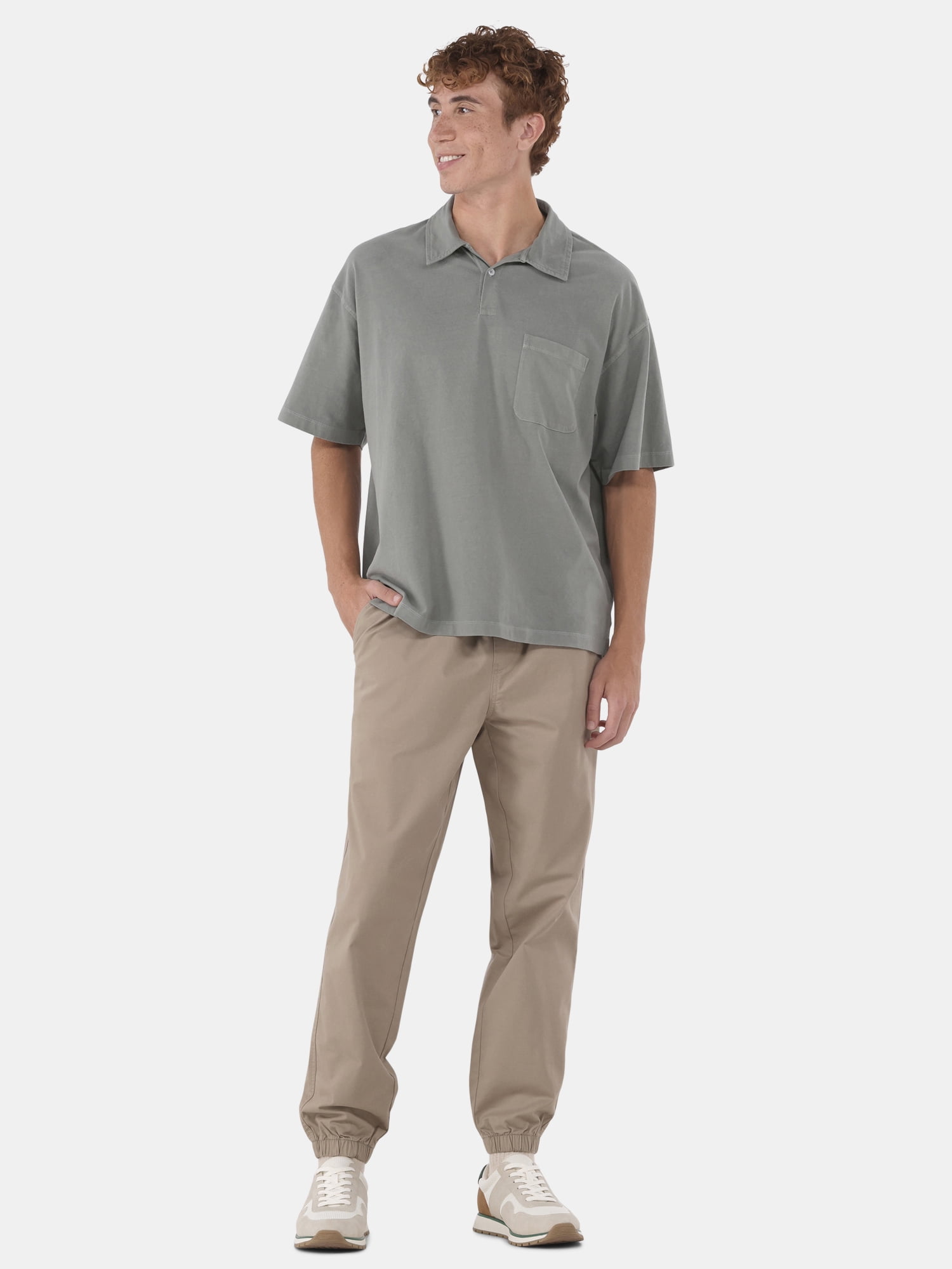 No Boundaries Twill Jogger Pants, Men’s and Big Men’s, Sizes XS-5XL