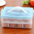 thumbnail image 3 of Soimiss 1Pc Plastic Crisper Egg Storage Box with Lid Transparent Organizer for Kitchen, 3 of 8