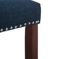 thumbnail image 5 of WestinTrends Lenox 24" upholstered nail head bar counter stools (Set Of 2), Cherry/Navy Blue, 5 of 8