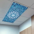 thumbnail image 2 of 1 Pack Abstract Art Fluorescent Light Covers for Ceiling Lights Blue Gradient Floral 3D Geometric Stars Modern Magnetic Ceiling Light Covers Overhead Light Filters for Office Classroom Home, 2 of 9