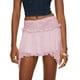 thumbnail image 1 of Falda mini de encaje con cintura baja para mujer, con volantes, plisada y fluida - Poliéster, S-L, 1 of 3