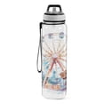 thumbnail image 2 of Sports Water Bottle 1000ML Tritan Food Grade Clear Water Bottle Fitness Outdoor Sports Bike Colorful Ferris Wheel, 2 of 7