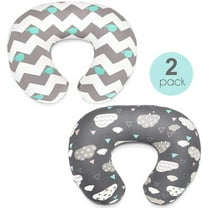 MesaSe 2 Pack Stretchy Nursing Pillow Covers- Nursing Pillow Slipcovers for Breastfeeding Moms,Ultra Soft Snug Fits On Infant Nursing Pillow for Baby Girls Boys-Clouds Whales