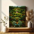 thumbnail image 6 of Whimsical Apple Orchard Canvas Print, Folk Art for Living Room, Farmhouse, Countryside Decor, 6 of 8