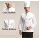 thumbnail image 4 of Chaqueta de chef de manga larga, ropa de trabajo para restaurantes, uniformes blancos METRO, 4 of 9