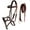 Mahogany, variant on Horse Western Leather Tack Studded Bitless Sidepull Bridle Reins Tan 77RS03TN