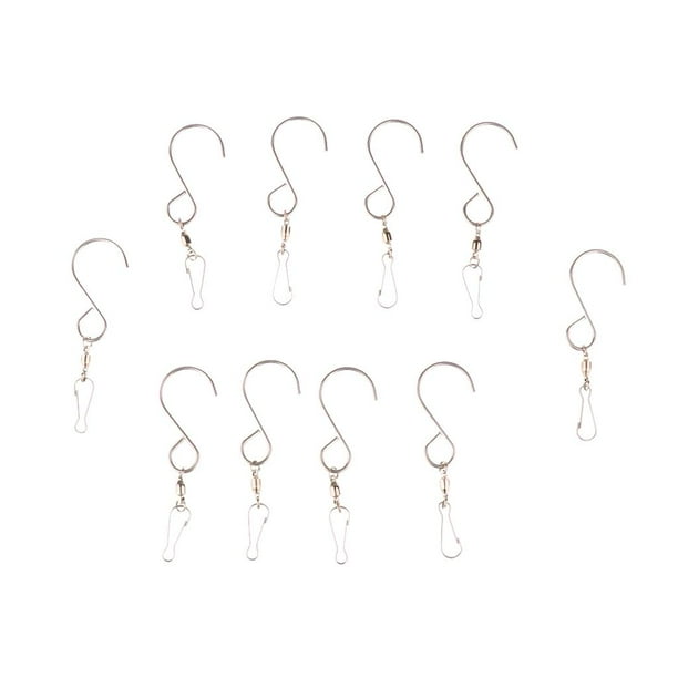 10 Piezas S Forma Gancho Acero Inoxidable Cocina Ropa Colgando S-gancho Perchas Clip # 1