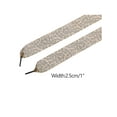 thumbnail image 3 of INSPIRE CHIC Leopard Print Ribbon Shoe Laces Pattern Flat Wide Lace Shoelaces for Sneakers Brown 140×2.5cm/55.1"×1", 3 of 7