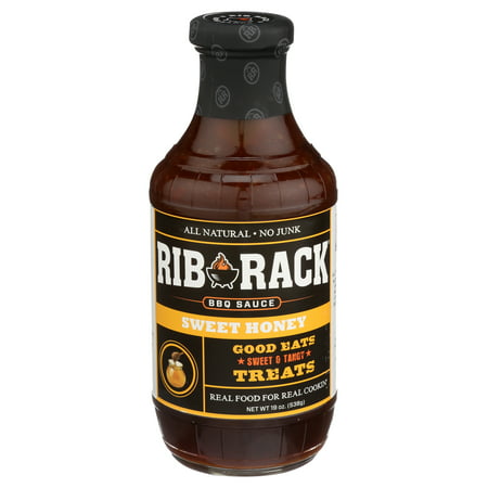 Rib Rack Sweet Honey BBQ Sauce, 19 oz. (The Best Rib Sauce Ever)