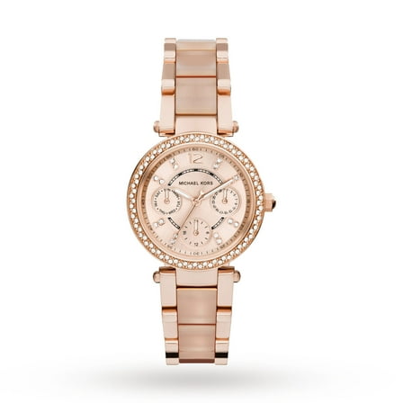 Michael Kors Women's 39mm Rose Gold-Tone Steel Bracelet & Case Quartz Chronograph Watch MK6110