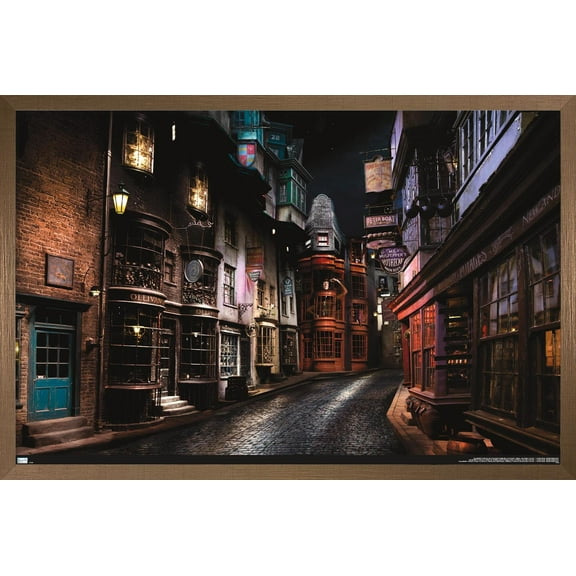 The Wizarding World: Harry Potter - Diagon Alley Wall Poster, 14.725" x 22.375" Framed