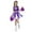 Purple, variant on Trendfront Girls Cheerleader Graphic Print Outfit Set Crew Neck Sleeveless Top Summer 3 Piece Everyday Fashion Casual Kids Wear 2T-7T Clothes Set