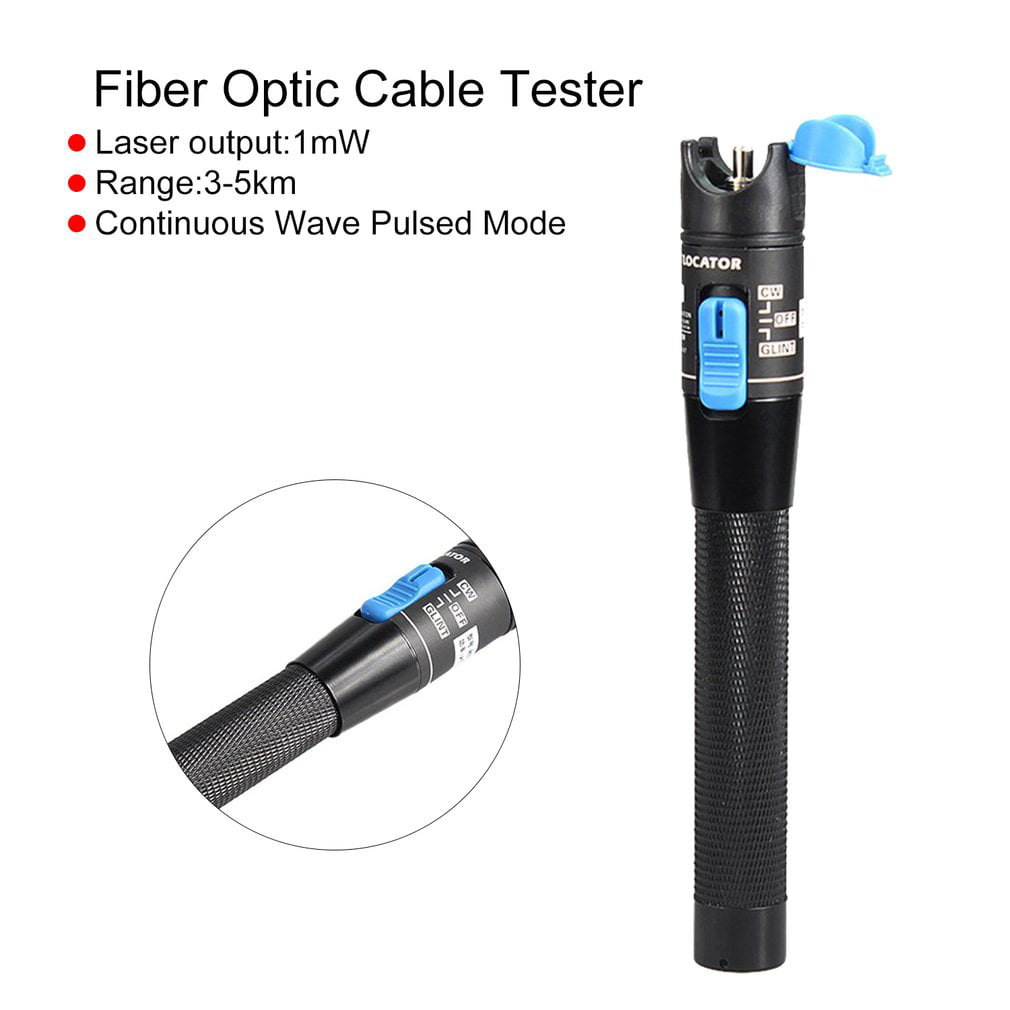 1mw Metal Fiber Optic visual Fault Locator Cable Tester Power Meter Testing Tool 