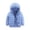 Light Blue, variant on Toddler Kids Boys Girls Winter Coats Solid Color Cotton Jacket for 2-12 Years Lightweight DownJacket Baby Puffer Hooded Coats Outerwear