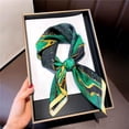 thumbnail image 2 of UJNDER Womens Elegant Square Scarf Fashionable Lightweight Versatile Neck Wrap for Stylish Outfits Neck Scarf for Women,Green_001,One Size, 2 of 5