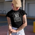 thumbnail image 2 of Funny Witty 50th Birthday Celebrant - It Took Me 50 Years to Create This Masterpiece, Black T-Shirt, 3XL, 2 of 5