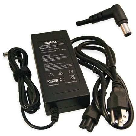 DENAQ - AC Adapter for SONY PCG Series; PCG-XR1 PCG-XR7 PCG-XR9 PCG-Z505GAM PCG-Z505JEK PCG-Z505NR PCG-381L - Black
