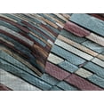 thumbnail image 4 of Ambesonne Retro Quilted Bedspread Set 3 Pcs, Abstract Colored Stones, King Size, Mauve Teal Ivory, 4 of 5